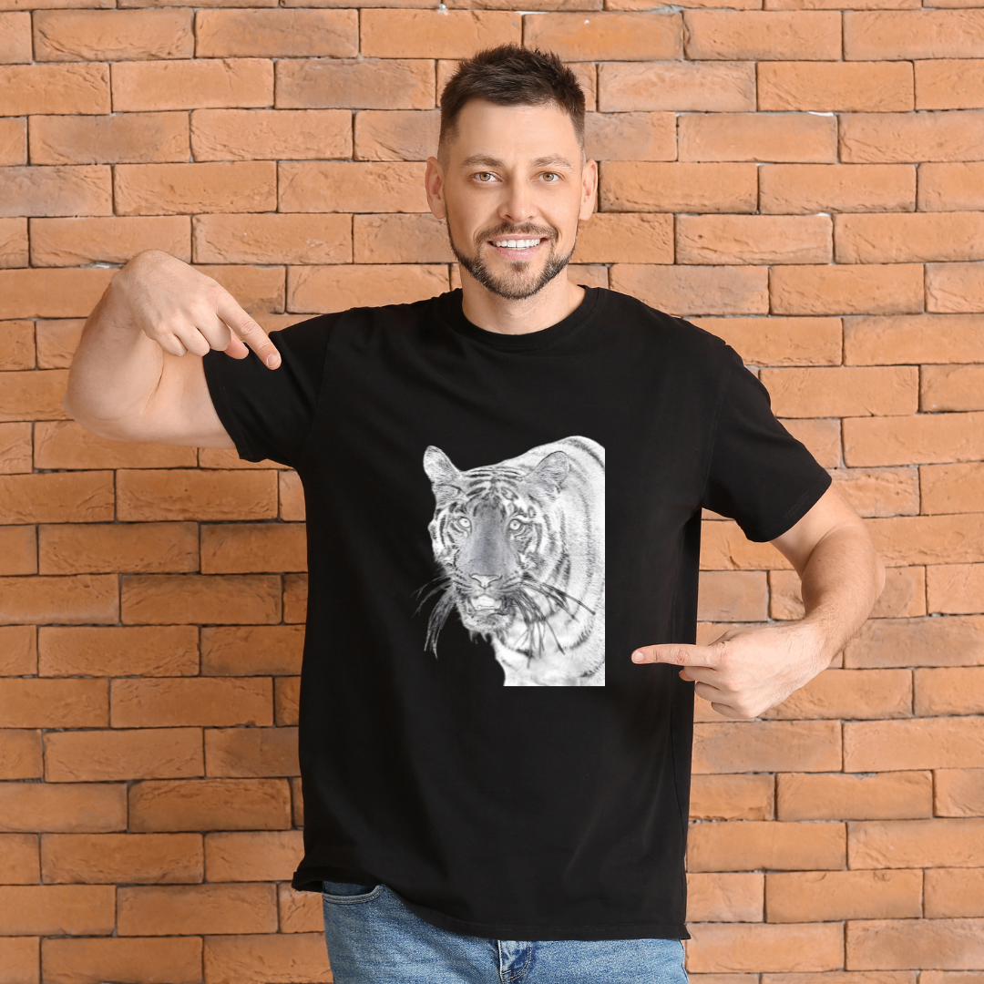 Tiger Printed Men's Standard Crew T-Shirt