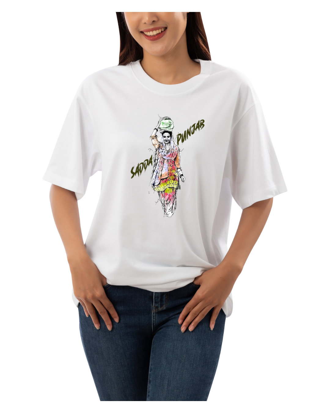 Kudi Punjabi Printed - Unisex Oversized Standard T-Shirt