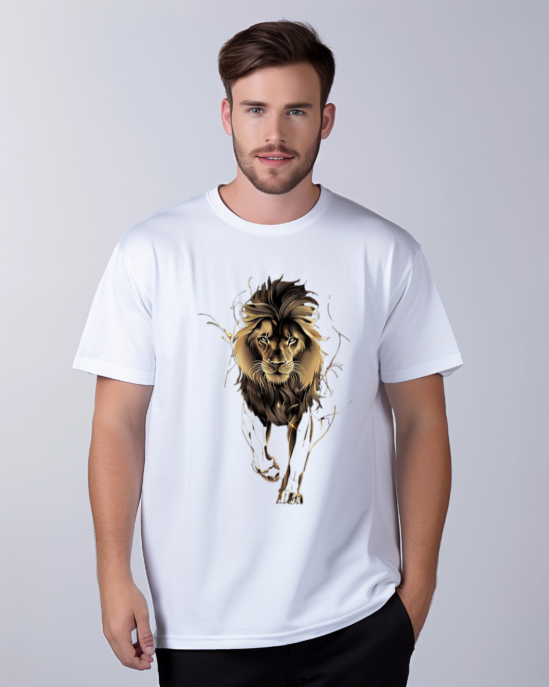Digital Tiger Printed - Unisex Standard Crew T-Shirt